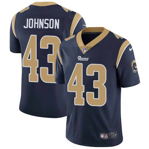 Nike Rams #43 John Johnson Navy Blue Team Color Men's Stitched NFL Vapor Untouchable Limited Jersey